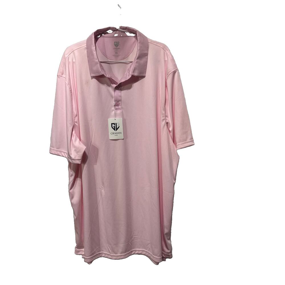 Graham Luxe Golf Polo Shirt Men’s 3XL Pink New With Tags